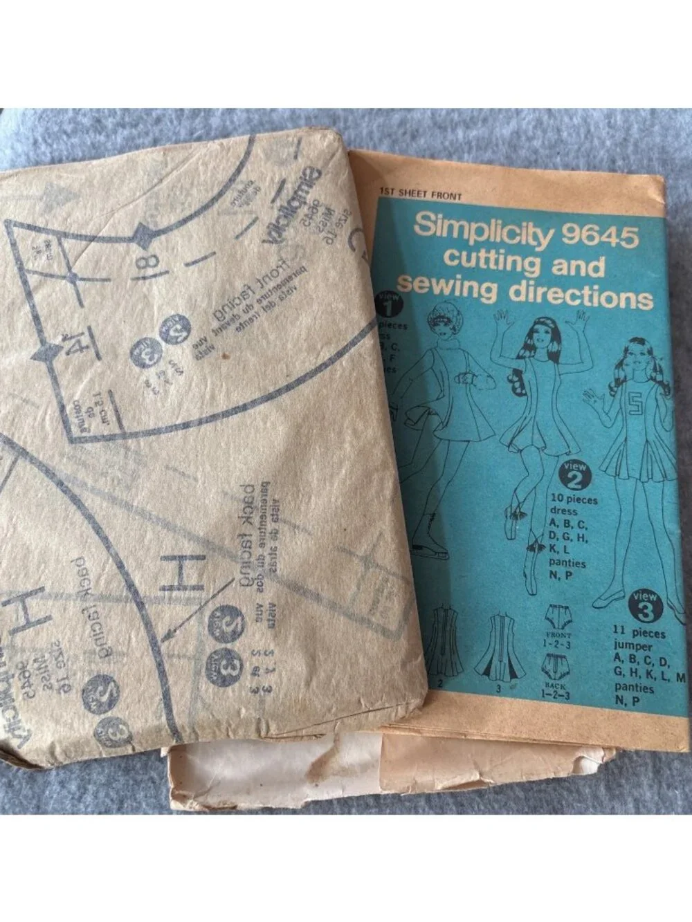Simplicity 9645 Cheerleader Dress Sewing Pattern Size 16 Uncut